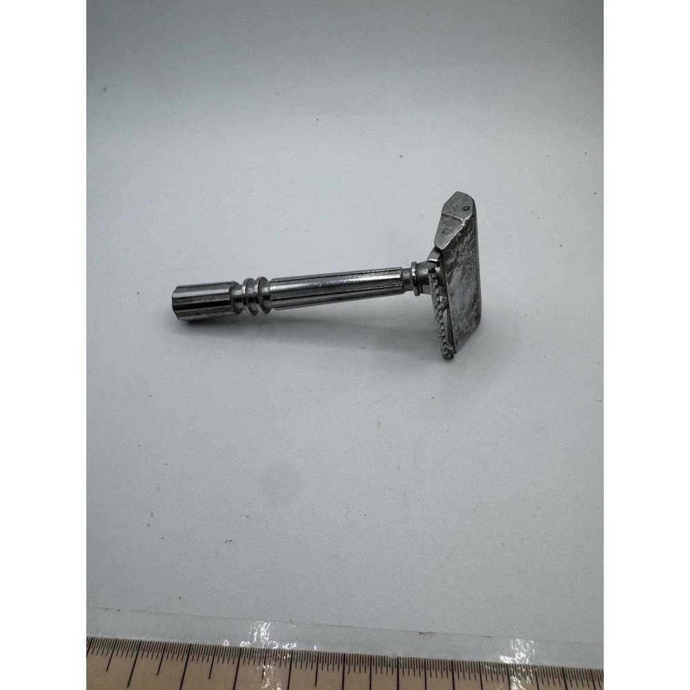 Vintage Gem Micromatic‎ Open Comb Silver Tone Single Edge Safety Razor Operable